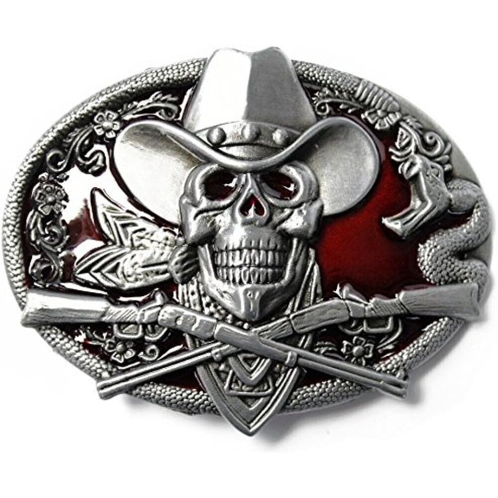 ❤️ Vintage Skull Style American Cowboy Fashion Western Belt Buckles For Men